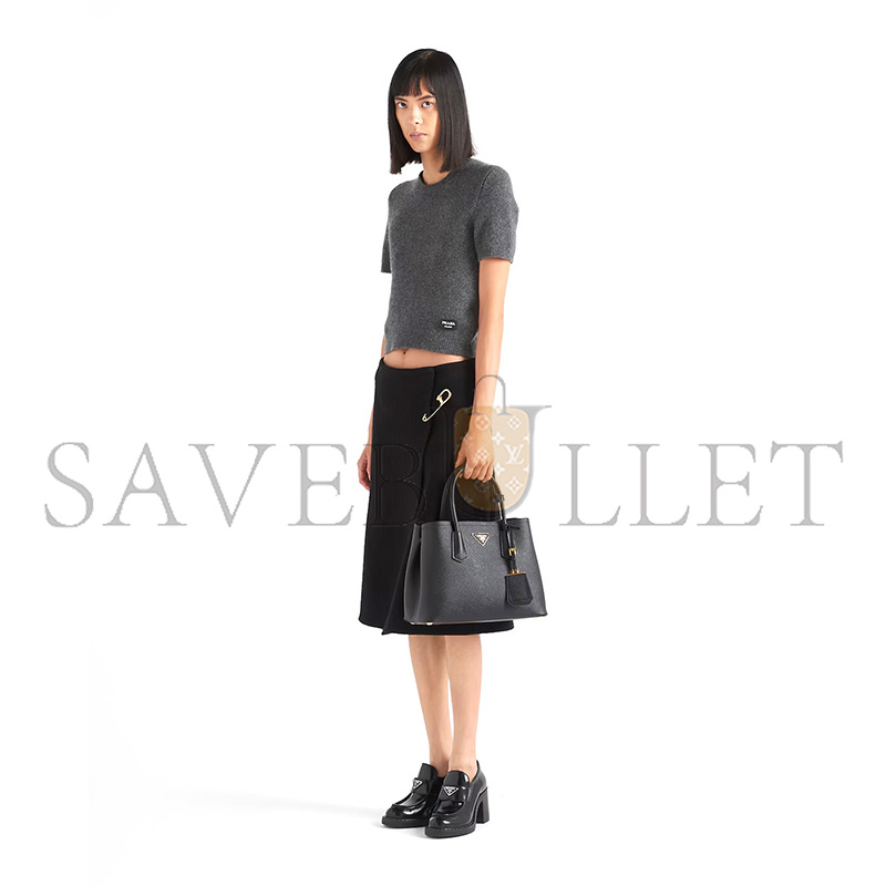 PRADA MEDIUM DOUBLE SAFFIANO LEATHER BAG 1BG887  (33*25*14.5cm) 